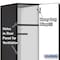 Salsbury Industries 1 Tier Designer Locker, 54"Wx76"Hx24"D, 3 Door, Black 18-21364BLK - alternate 3